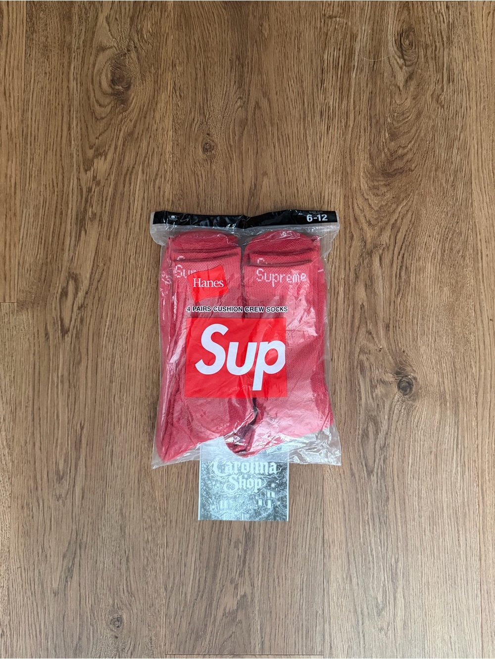 Supreme Hanes Red Crew Socks 4 Pack 🧦❤️